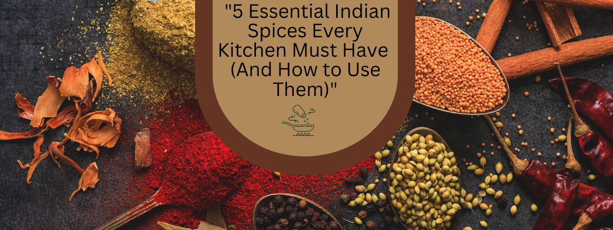 Indian spices including turmeric, cumin, coriander, red chili, and garam masala in small bowls